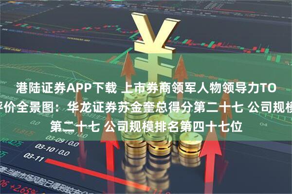 港陆证券APP下载 上市券商领军人物领导力TOP榜丨行业数据评价全景图：华龙证券苏金奎总得分第二十七 公司规模排名第四十七位